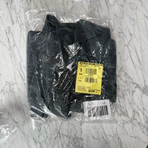 J.Crew men's dark gray turtleneck roll neck sweater, Merino wool, size XL - Picture 9 of 10